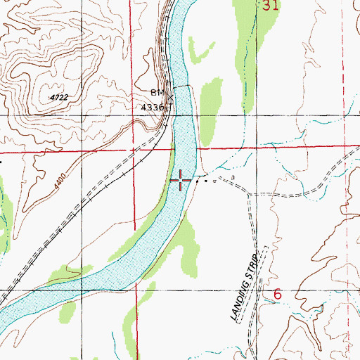 Topographic Map of Westwater River Ranger Station and Put In Site, UT
