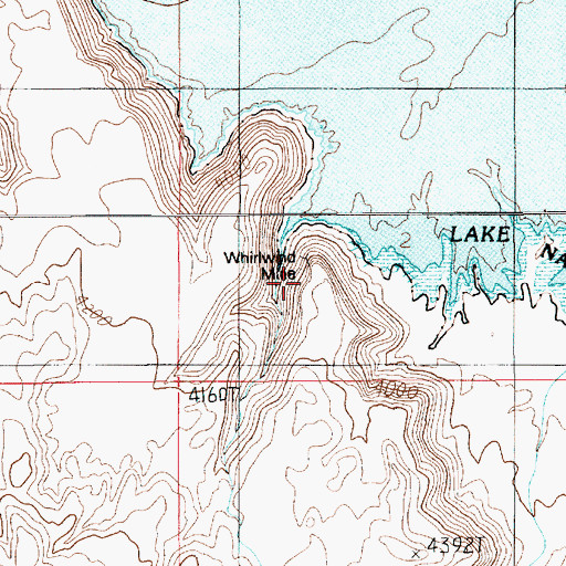 Topographic Map of Whirlwind Mine, UT