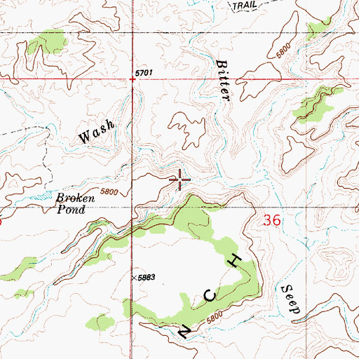 Topographic Map of Whiskey Wash, UT