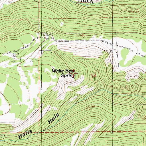 Topographic Map of White Bear Spring, UT