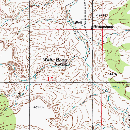 Topographic Map of White House Spring, UT
