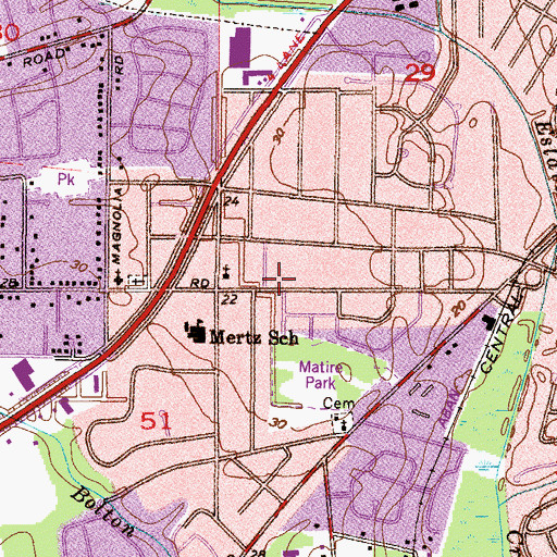 Topographic Map of Pleasant Valley Assembly of God Church, AL