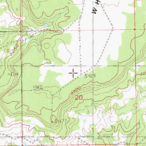 Topographic Map of White Mesa Overlook, UT