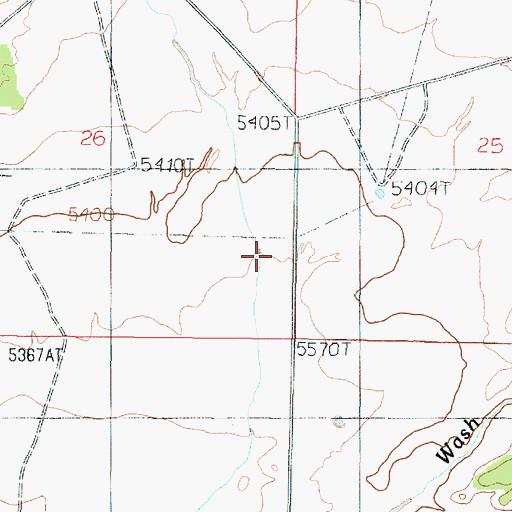 Topographic Map of White Sage Wash, UT