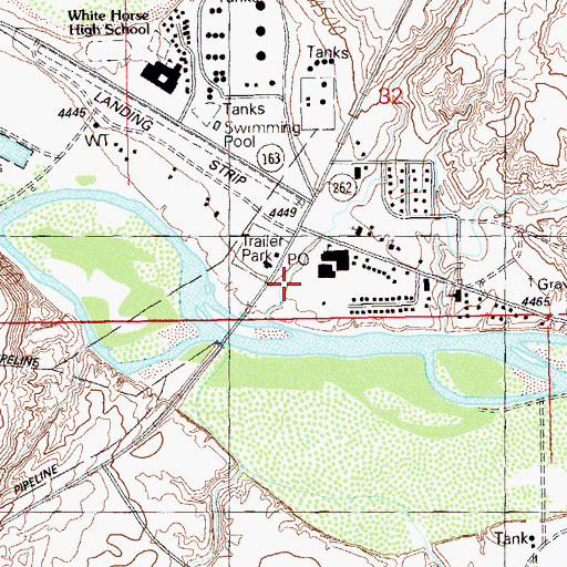 Topographic Map of Whitehorse High School, UT