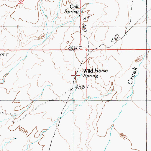 Topographic Map of Wild Horse Spring, UT