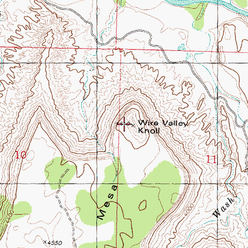 Topographic Map of Wire Valley Knoll, UT