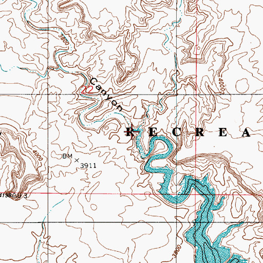 Topographic Map of Wiregrass Canyon, UT