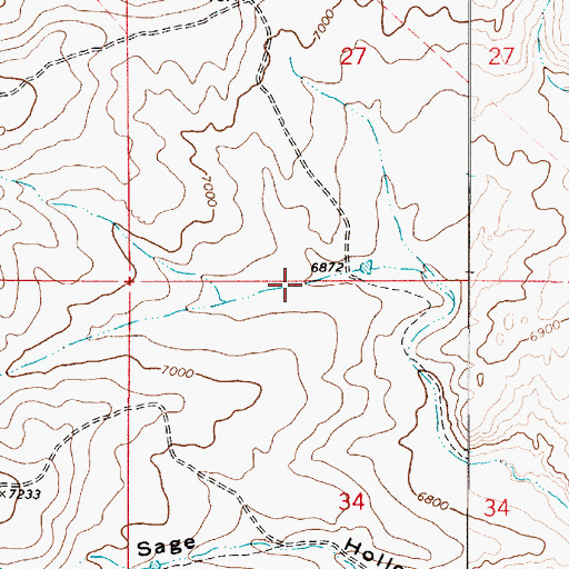 Topographic Map of Woodruff Pastures, UT