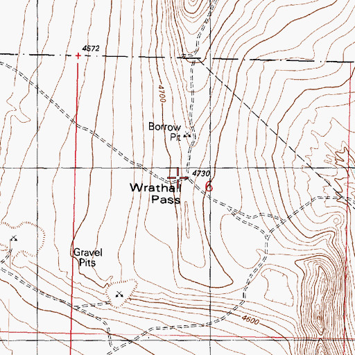 Topographic Map of Wrathall Pass, UT