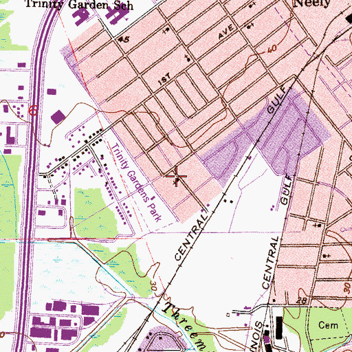 Topographic Map of Pleasant View Baptist Church, AL