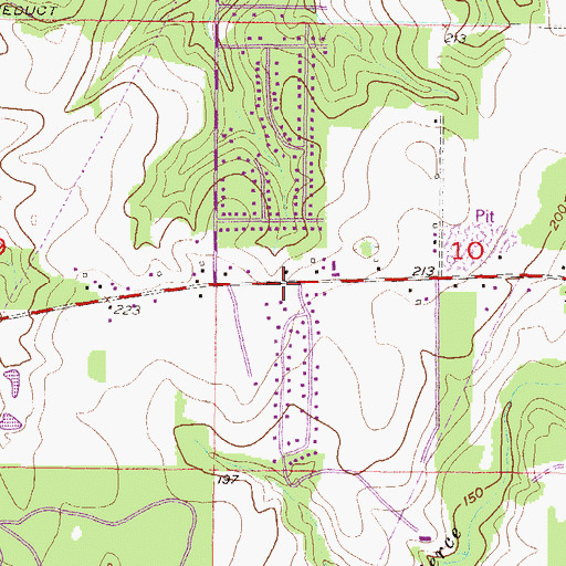 Topographic Map of Pleasant View Baptist Church, AL