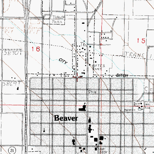 Topographic Map of Assembly of God Church, UT