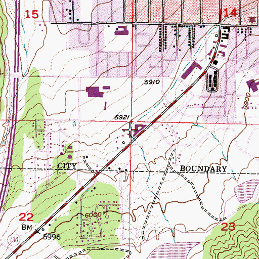 Topographic Map of Bethel Ministry, UT