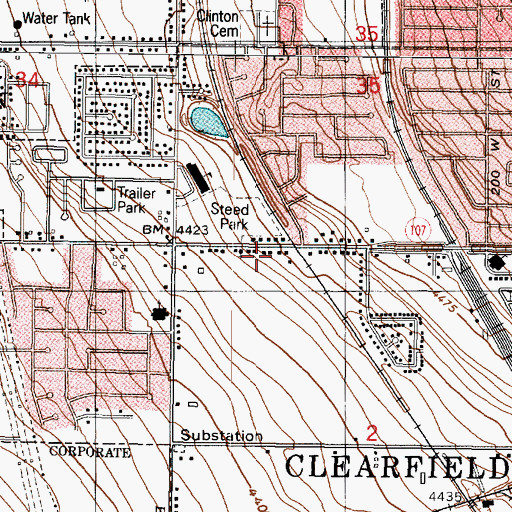 Topographic Map of Bible Baptist Church, UT