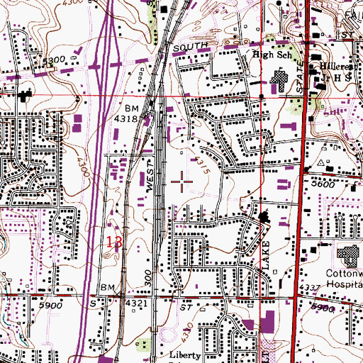 Topographic Map of Christ Lutheran Church, UT