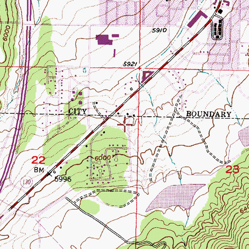 Topographic Map of Church of Christ, UT