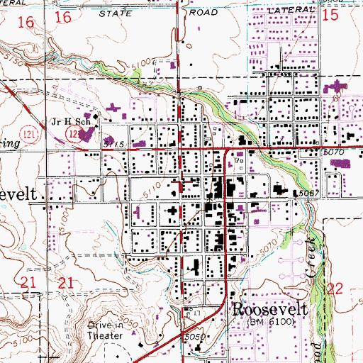 Topographic Map of Faith Lutheran Church, UT
