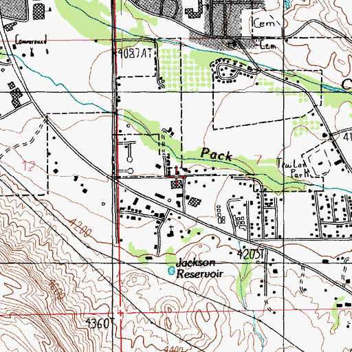 Topographic Map of First Assembly of God Church, UT