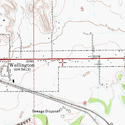 Topographic Map of First Baptist Church, UT
