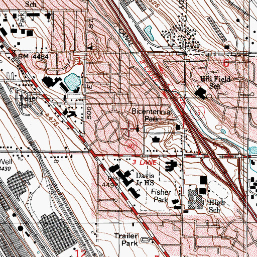 Topographic Map of First Southern Baptist Church, UT