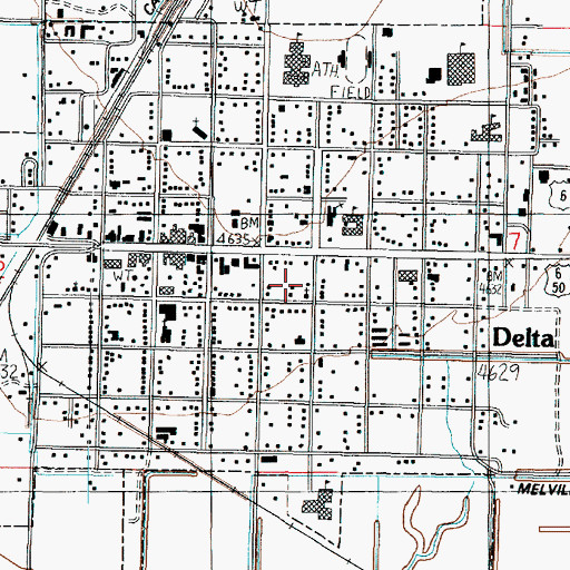 Topographic Map of Grace Baptist Church, UT