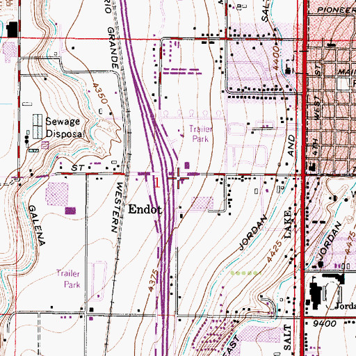 Topographic Map of Hope Chapel Foursquare Gospel Church, UT
