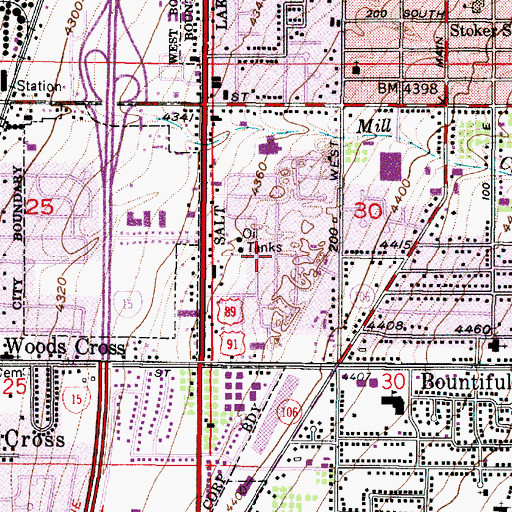 Topographic Map of Jehovahs Witnesses Bountiful Congregation, UT