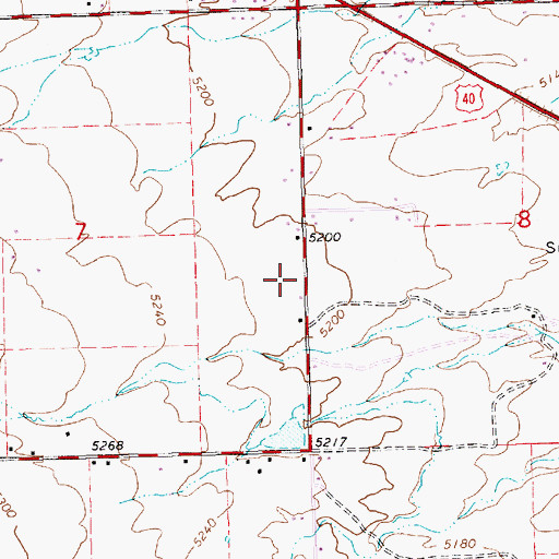 Topographic Map of Jehovahs Witnesses Vernal Congregation, UT