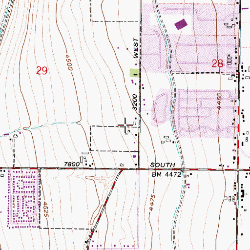 Topographic Map of Jordan Valley Baptist Church, UT