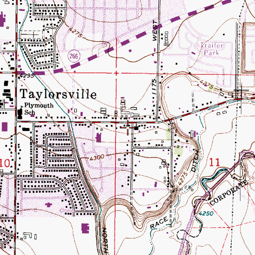 Topographic Map of Mount Calvary Assembly of God Church, UT