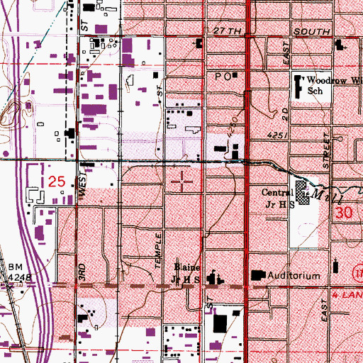 Topographic Map of New Life Christian Center, UT