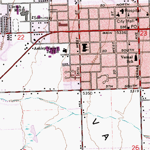 Topographic Map of Our Saviour Lutheran Church, UT