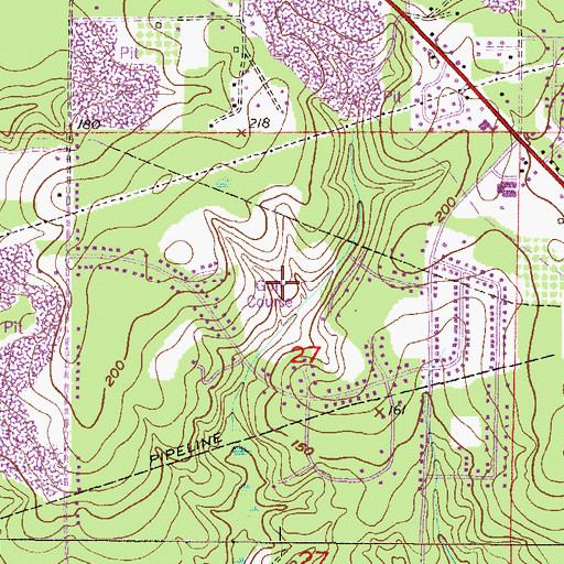 Topographic Map of Prichard Municipal Park, AL