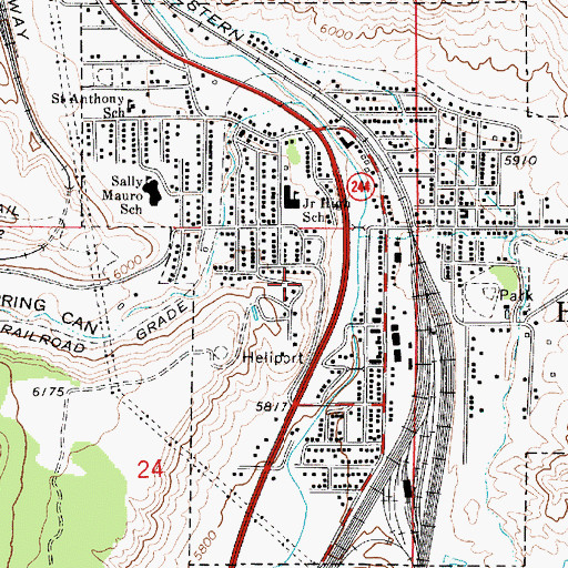 Topographic Map of Saint Anthony Catholic Church, UT
