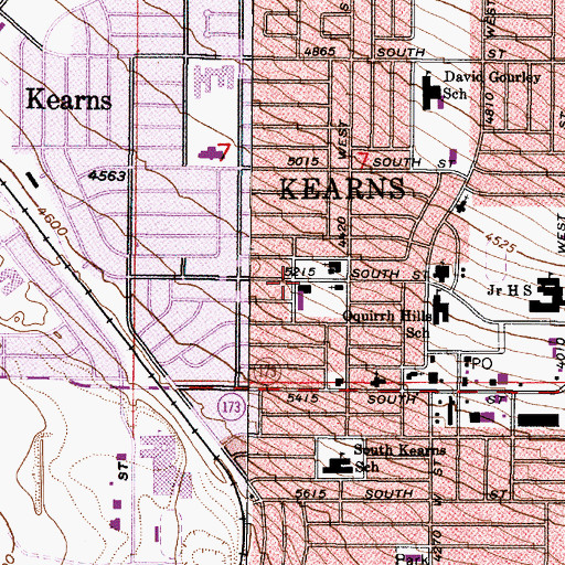 Topographic Map of Saint Francis Xavier Catholic Church, UT