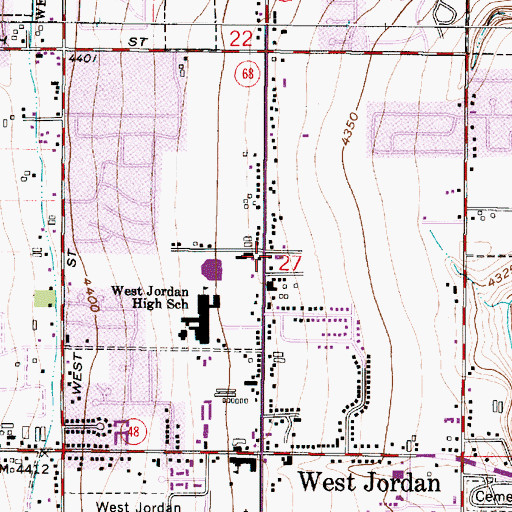 Topographic Map of Saint Joseph the Worker Catholic Church, UT