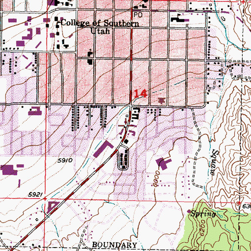Topographic Map of Saint Judes Episcopal Church, UT