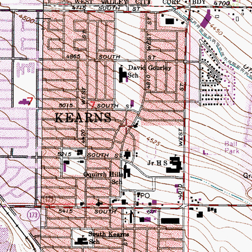Topographic Map of Saint Pauls Lutheran Church, UT