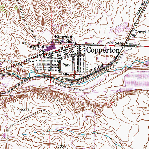 Topographic Map of Saint Pauls United Methodist Church, UT