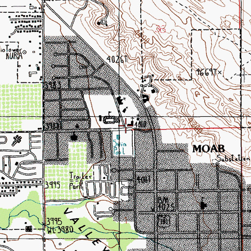 Topographic Map of Saint Pius X Catholic Church, UT