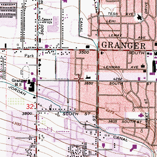 Topographic Map of Saints Peter and Paul Catholic Church, UT