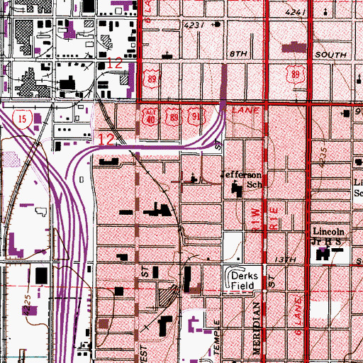 Topographic Map of Salt Lake City Foursquare Gospel Church, UT