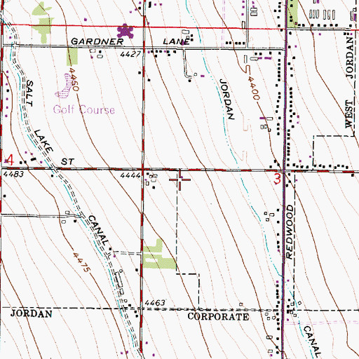 Topographic Map of Trinity Baptist Church, UT
