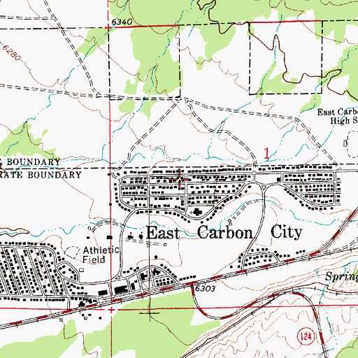 Topographic Map of Trinity Episcopal Church, UT