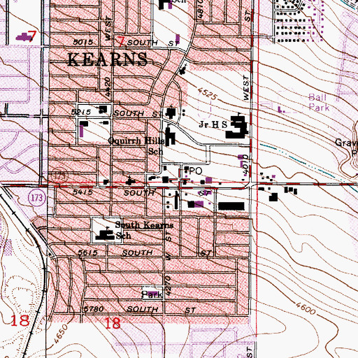 Topographic Map of Trinity United Methodist Church, UT