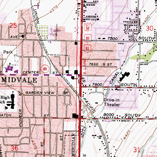 Topographic Map of United Pentecostal Church, UT