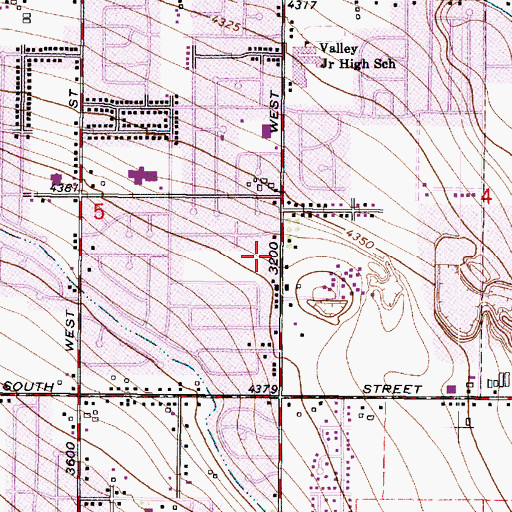 Topographic Map of Valley Christian Church, UT