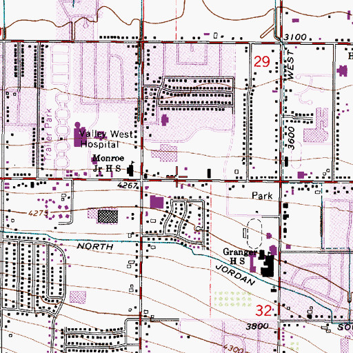 Topographic Map of Valley West Baptist Church, UT