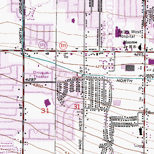 Topographic Map of Westvale Presbyterian Church, UT